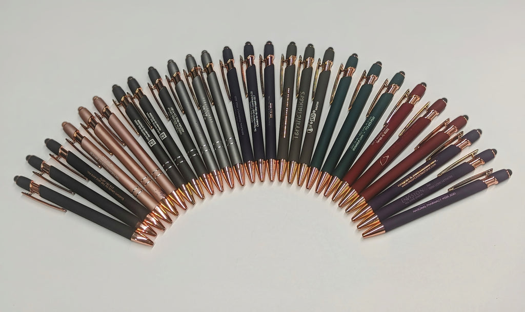 10 Count Rose Gold Misprint Metal Click Pens