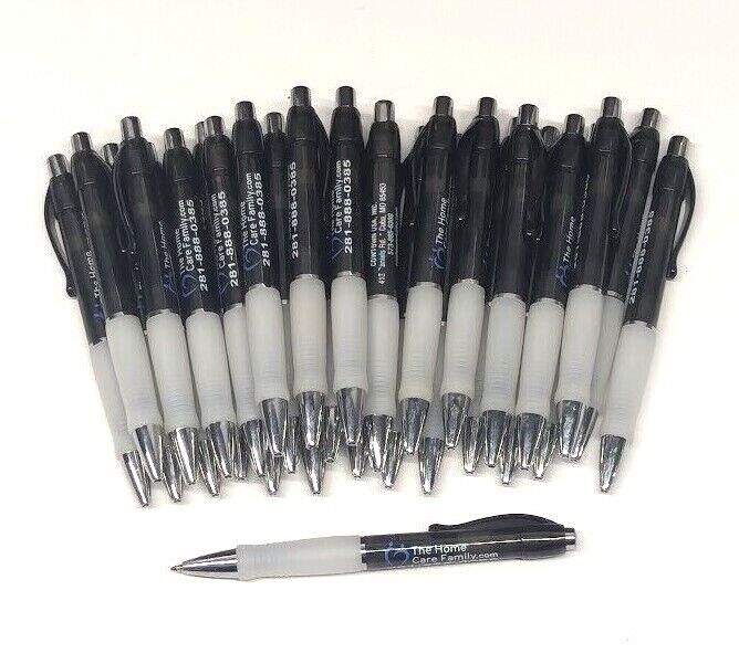 30 Count Gel Ink Misprint Click Pens: Thick Barrel Rubber Grip