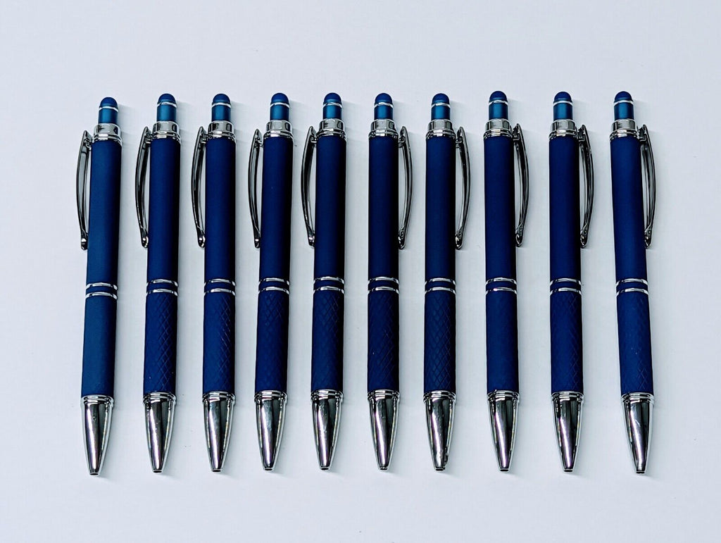 10 Count Misprint Metal Cross-Grip Stylus Pens: ROYAL BLUE