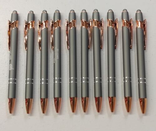 10 Count Rose Gold Misprint Metal Click Pens