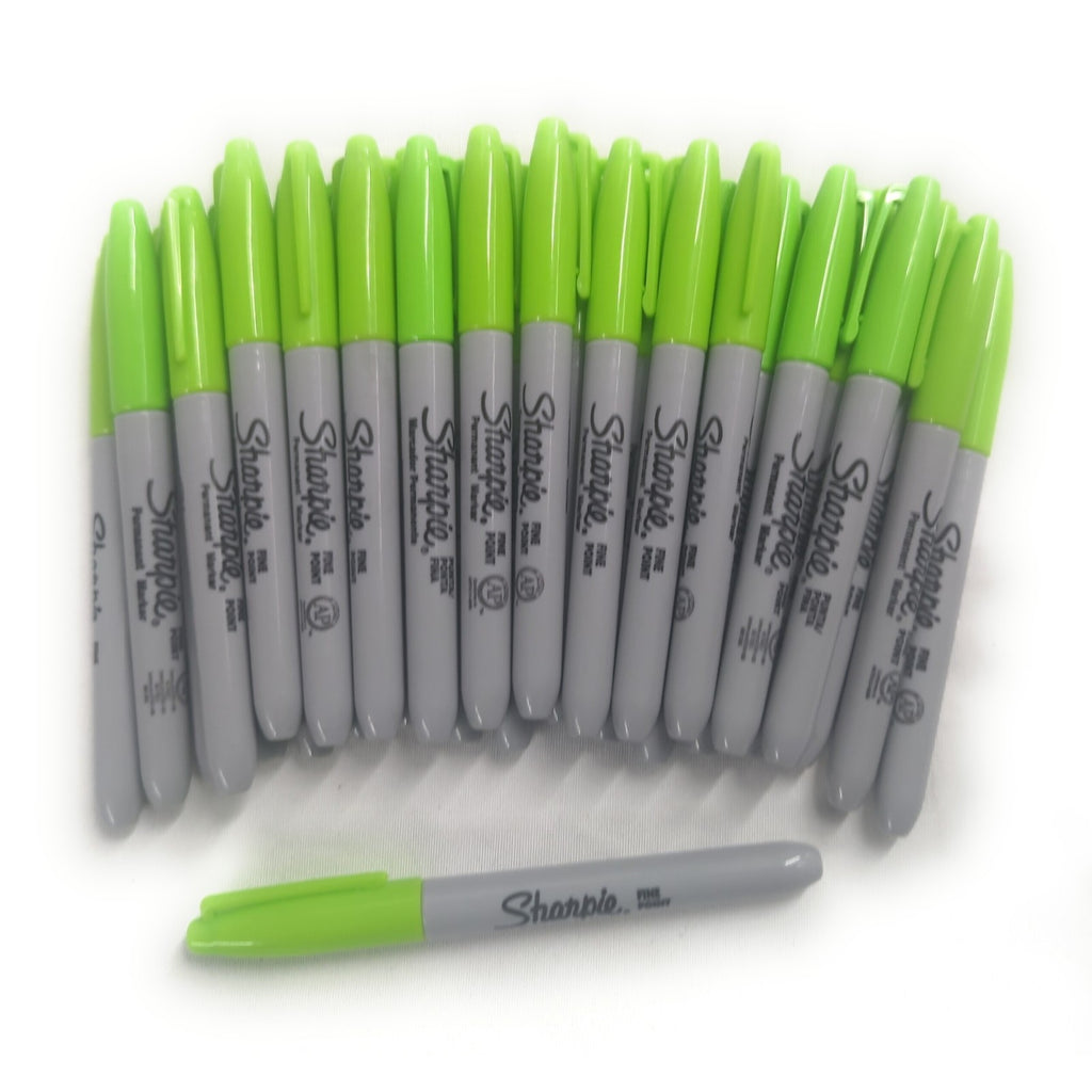 30ct Wholesale Bulk Sharpie Permanent Marker Lot: Fine Point LIME GREEN